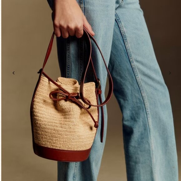 Sezane Mini Farrow Raffia bag - Picture 3 of 12